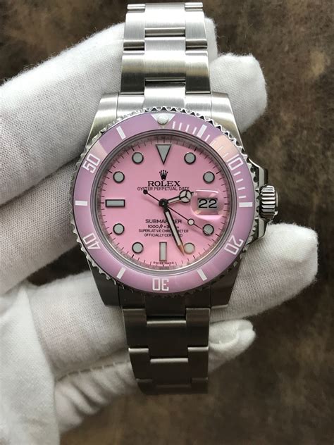 rolex pink submariner|rolex oyster perpetual submariner black.